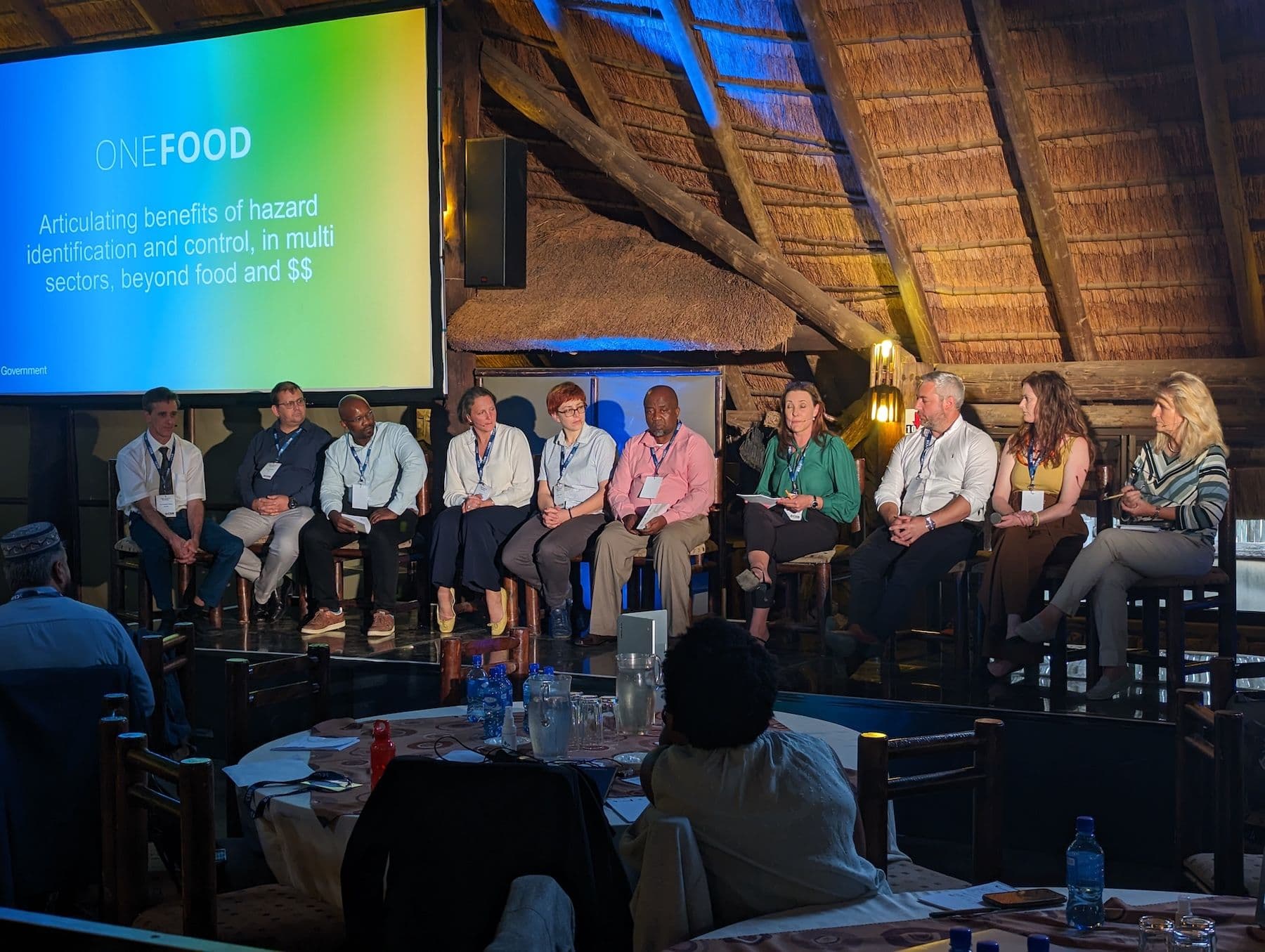 Panel discussion with 10 speakers at the inaugural One Food conference in Kwalata South Africa